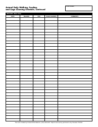 Animal Daily Walking, Feeding, &amp; Cage Cleaning Schedule Template - United Animal Nations, Page 2