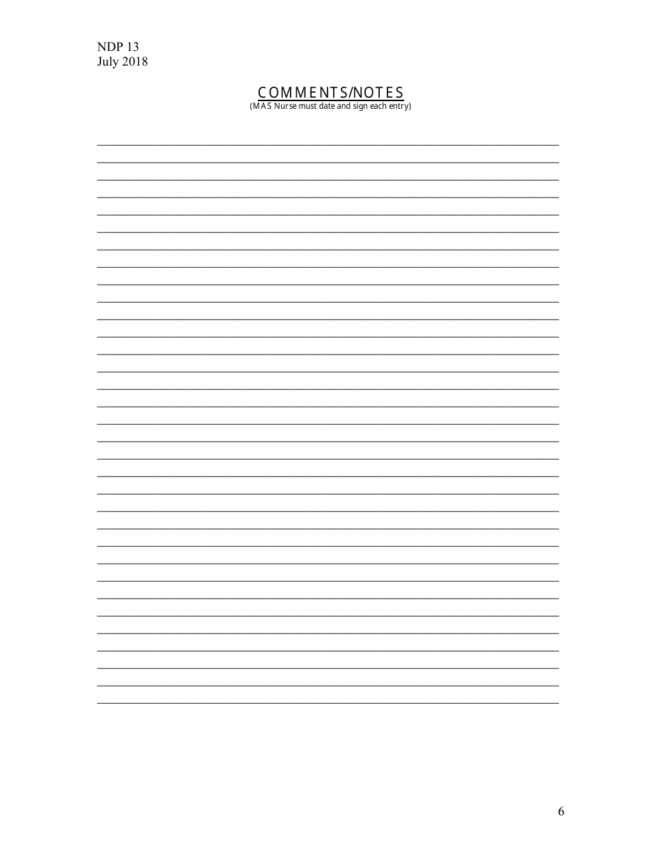 Form NDP13 Nurse Delegation Program Skills Check List - Alabama, Page 6