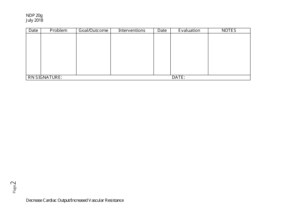 Form NDP20G Decrease Cardiac Output / Increased Vascular Resistance (Hypertension) - Alabama, Page 2