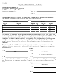 Form OE-7 &quot;Request for Permission to Sublet Work&quot; - Alabama