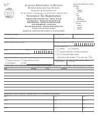 Document preview: Form STR-1 Severance Tax Registration - Alabama