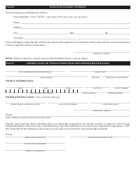 Form MVT5-9 Supporting Document to a Mail Order Application for Certificate of Title - Alabama, Page 2