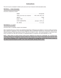 Form INV26-1 Application for Alabama Assigned Vehicle Identification Number for a Homemade Trailer - Alabama, Page 2