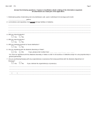 Form B&amp;L: LOAP Application for an Alabama Lubricating Oils Permit - Alabama, Page 2