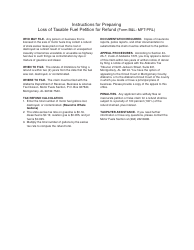 Form B&amp;L: MFT-PRL &quot;Loss of Taxable Fuel Petition for Refund&quot; - Alabama, Page 2