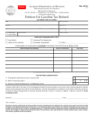 Document preview: Form B&L: GR-5U Petition for Gasoline Tax Refund - Alabama