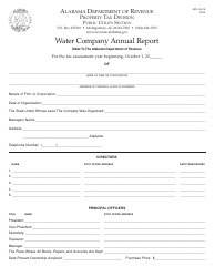 Form ADV: U5-15 Water Company Annual Report - Alabama