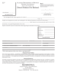 Document preview: Form ADV-U6-1 Direct Petition for Refund - Alabama