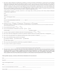 Form TOB: APP-NR Application for Tobacco Stamping Permit (Non-resident Wholesaler) - Alabama, Page 2