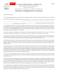 Document preview: Form TOB: SCC Stamp Consignment Contract - Alabama