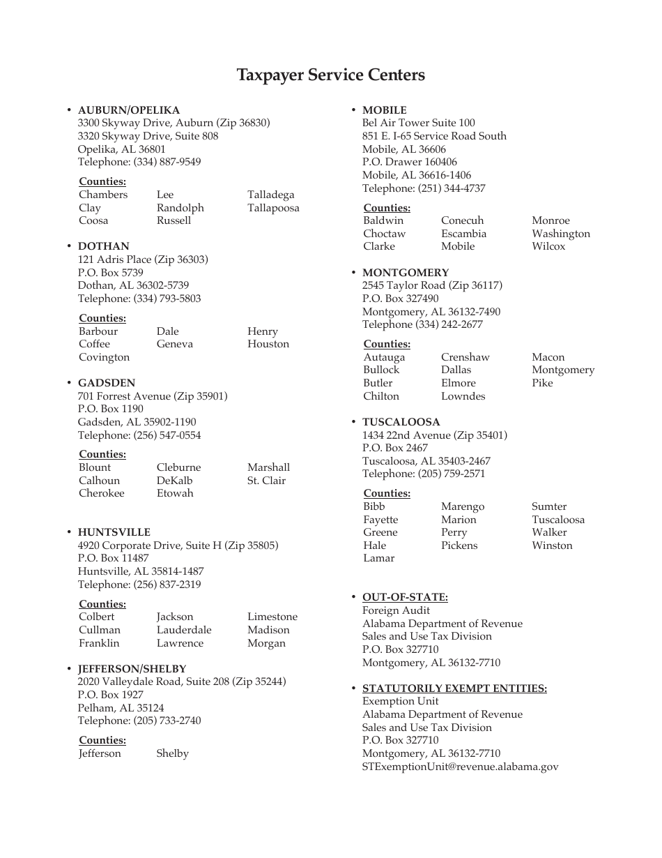 Form ST: EX-A3 Application for State Utility / Mobile Communication Services Tax Certificate of Exemption - Alabama, Page 2