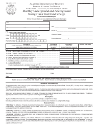Document preview: Form TOB: STTFC Monthly Underground and Aboveground Storage Tank Trust Fund Charge - Alabama