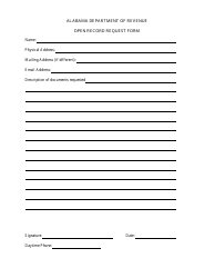 &quot;Open Record Request Form&quot; - Alabama, Page 2