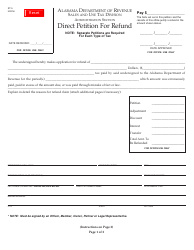 Form ST-5 &quot;Direct Petition for Refund&quot; - Alabama