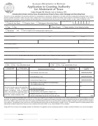 Document preview: Form CO: CAA Application to Granting Authority for Abatement of Taxes Under Chapter 9g, Title 40, Code of Alabama 1975 - Alabama