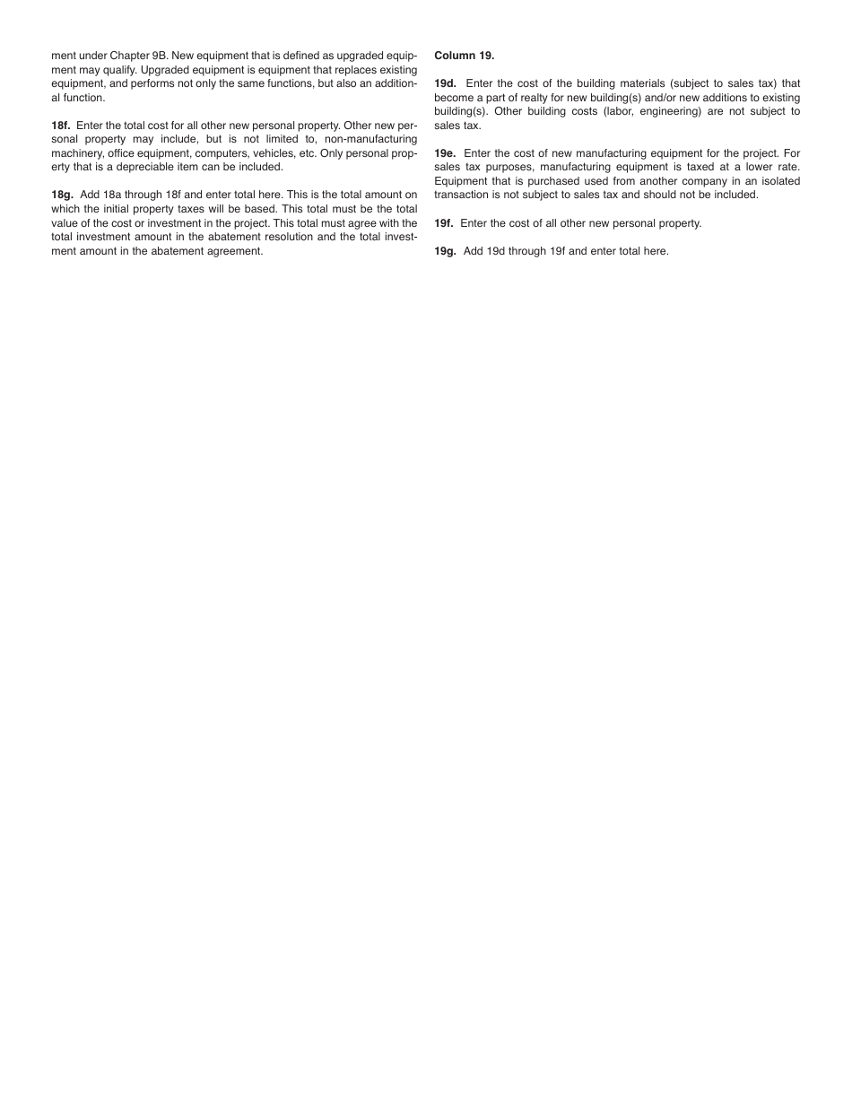 Form CO: CAA Application to Granting Authority for Abatement of Taxes Under Chapter 9g, Title 40, Code of Alabama 1975 - Alabama, Page 4