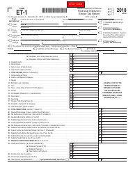 Document preview: Form ET-1 Financial Institution Excise Tax Return - Alabama