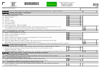 Form ET-1 Schedule EC Excise Credits - Alabama