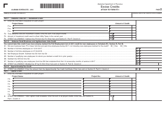 Form ET-1 Schedule EC Excise Credits - Alabama, Page 2