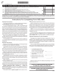 Form NOL-85A Application of Net Operating Loss Carryback or Carryforward - Alabama, Page 2