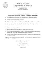 Form B&amp;L: CLGBOND &quot;Compressed Natural Gas/Liquefied Natural Gas Surety Bond&quot; - Alabama, Page 2