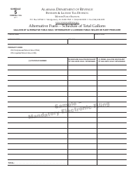 Form B&amp;L: CLG Alternative Fuel Monthly Tax Return - Sample - Alabama, Page 2