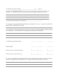 Form WC18 Employer&#039;s Application for Self Insurance - Alabama, Page 3