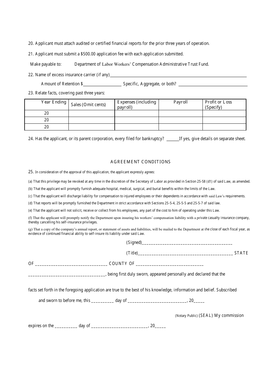 Form WC18 Employers Application for Self Insurance - Alabama, Page 4