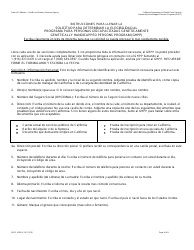 Formulario DHCS4000 A SP &quot;Programa Para Personas Discapacitadas Geneticamente Genetically Handicapped Persons Program (Ghpp) Solicitud Para Determinar Elegibilidad&quot; - California (Spanish), Page 4