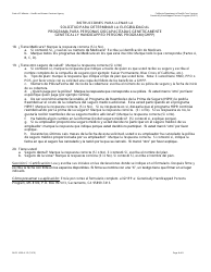 Formulario DHCS4000 A SP &quot;Programa Para Personas Discapacitadas Geneticamente Genetically Handicapped Persons Program (Ghpp) Solicitud Para Determinar Elegibilidad&quot; - California (Spanish), Page 6