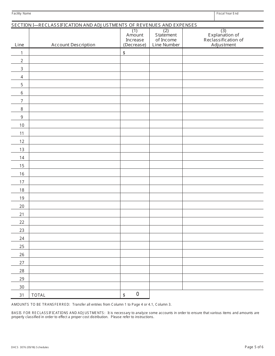 Form DHCS3076 Intermediate Care Facility for the Developmentally Disabled Habilitative / Nursing (Icf-Ddh / N) Cost Report - California, Page 7