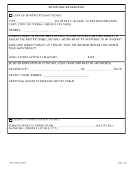 Form DHCS6241A Request to Restrict Use and Disclosure of Protected Health Information by Parent, Guardian or Legal Representative (Northern California Regional Office/San Francisco) - City and County of San Francisco, California, Page 3
