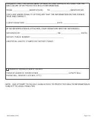Form DHCS6244A Request for an Accounting of Disclosures of Protected Health Information (Northern California Regional Office/San Francisco) - City and County of San Francisco, California, Page 2