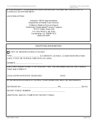 Form DHCS6237A Request to Access Protected Health Information by Parent, Guardian or Legal Representative (Genetically Handicapped Persons Program) - City of Sacramento, California, Page 3