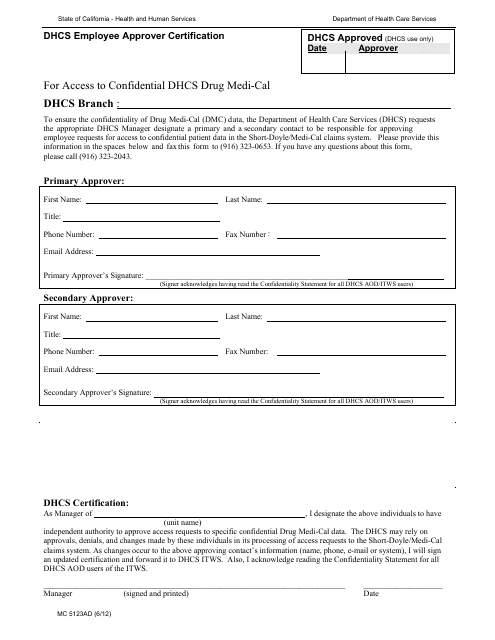 Form MC5123AD  Printable Pdf