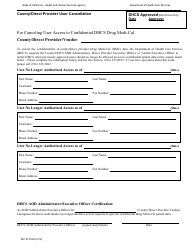 Document preview: Form MC5131AD County/Direct Provider User Cancellation - California