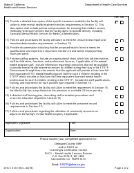 Form DHCS3131 Application for Mental Health Program Approval Short-Term Residential Therapeutic Programs (Strtp) - California, Page 2