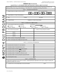 Form DHCS5074 6-month Dui Program Quarterly Licensing and Participant Enrollment Report - California