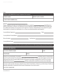 Form MC604 MDV &quot;Doctor's Verification for Home and Community Based Services Under Spousal Impoverishment Provisions&quot; - California