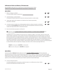 Formulario MC604 IPS SPA Informacion Adicional Necesaria Sobre Ingresos Y Bienes Para Medi-Cal - California (Spanish), Page 3