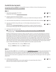 Form MC604 IPS VIE Additional Income and Property Information Needed for Medi-Cal - California (Vietnamese), Page 3