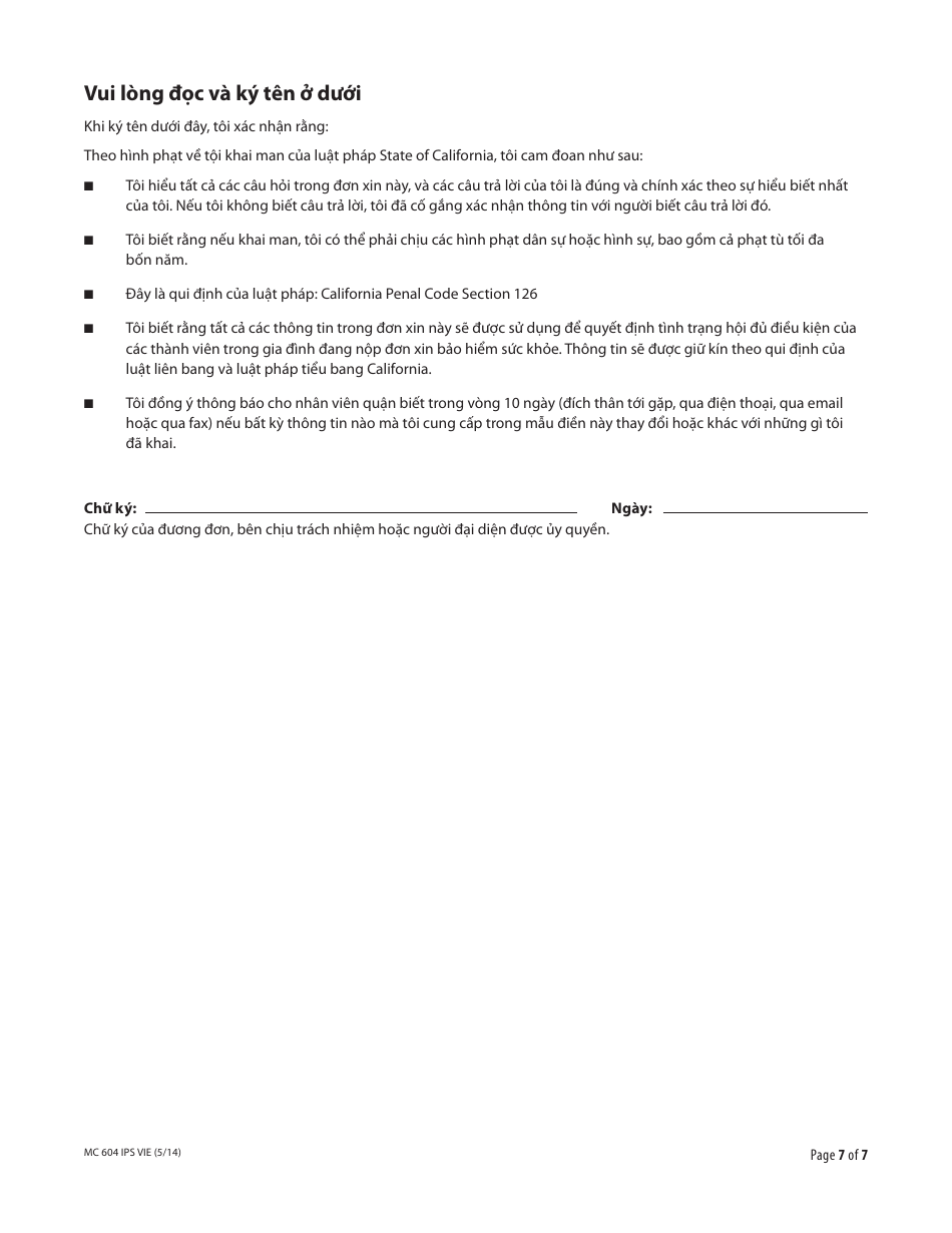 Form MC604 IPS VIE Additional Income and Property Information Needed for Medi-Cal - California (Vietnamese), Page 7