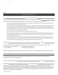 Form MC604 MDV HMO Doctor&#039;s Verification for Home and Community Based Services Under Spousal Impoverishment Provisions - California (Hmong), Page 2