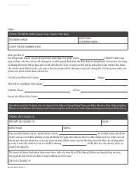 Form MC604 MDV VIE Doctor's Verification for Home and Community Based Services Under Spousal Impoverishment Provisions - California (Vietnamese)