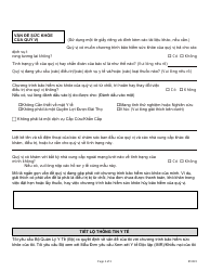 Form DMHC20-224 Imr Application/Complaint Form - California (Vietnamese), Page 2