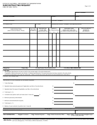 Form CEM-1201 Subcontracting Request - California