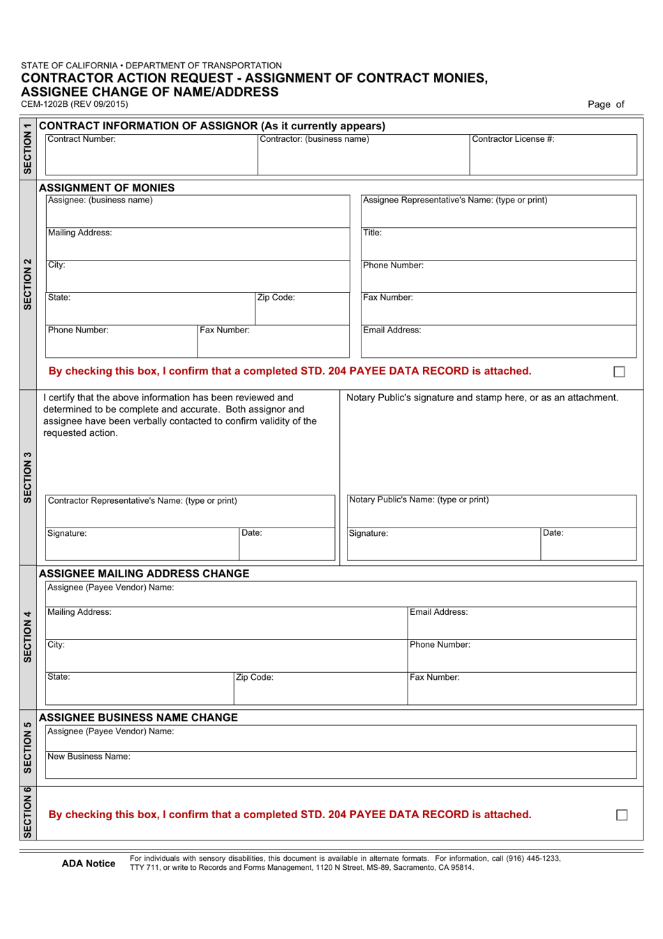 Assignment of contract rights form image