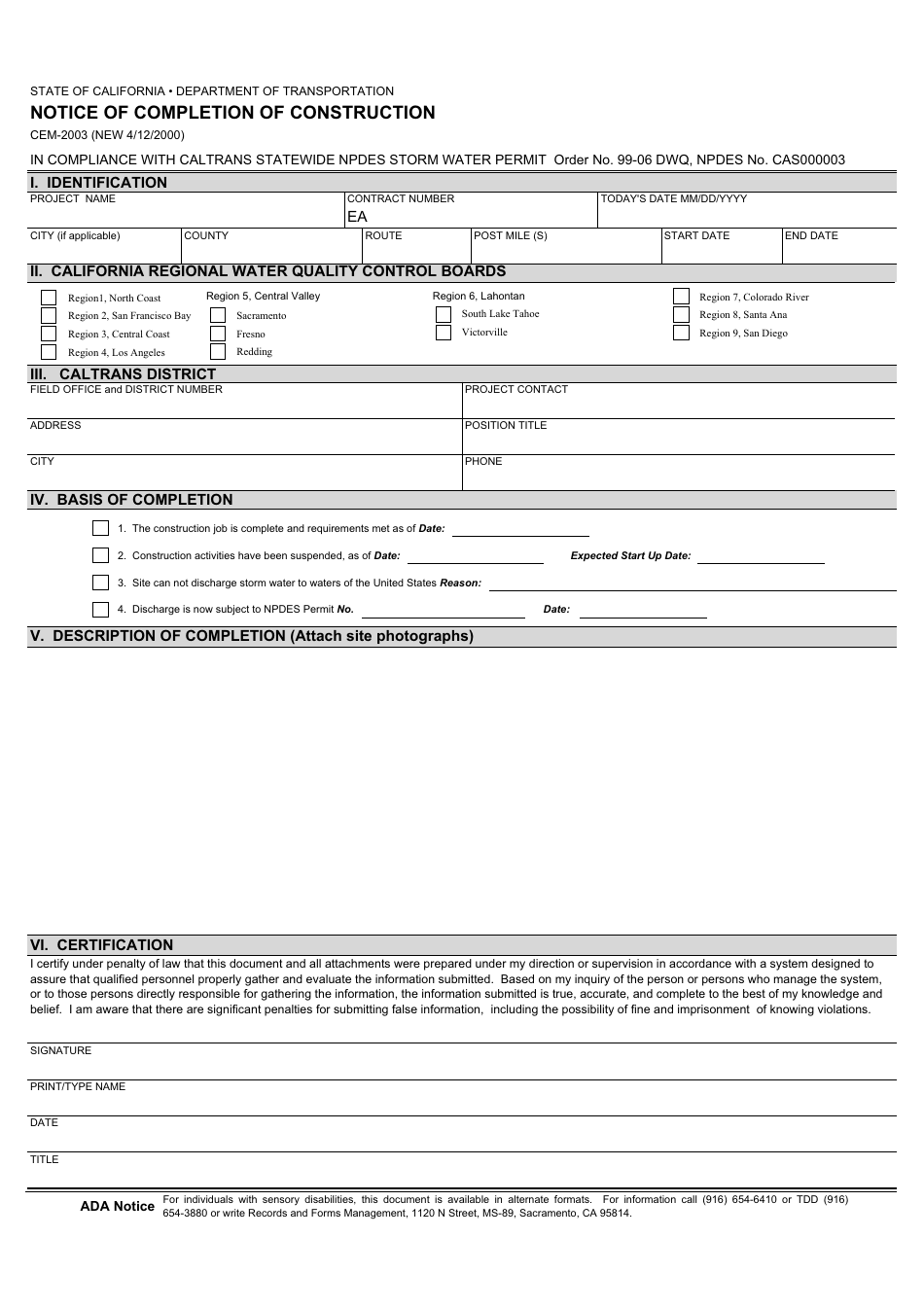 Form CEM 2003 Fill Out Sign Online and Download Fillable PDF