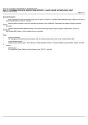 Form CEM-2031T &quot;Daily Stormwater Site Inspection Report-Lake Tahoe Hydrologic Unit&quot; - California, Page 4
