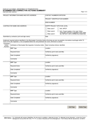 Document preview: Form CEM-2035 Stormwater Corrective Actions Summary - California